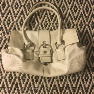 Authentic Coach white leather purse.